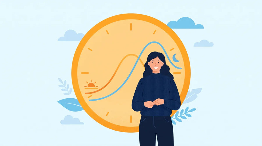 Illustration : le rythme du cortisol sur 24 heures