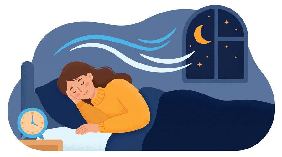 Illustration : une femme qui dort paisiblement